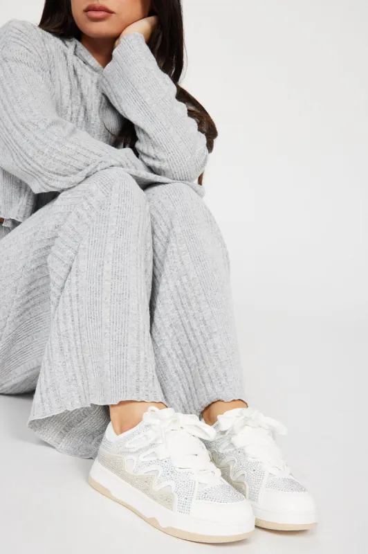 She's Different Embellished Sneakers - White sold by Fashion Nova
