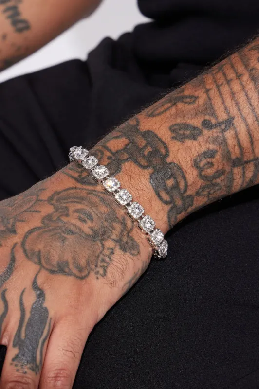 Iced Micro Cluster Chain Bracelet - Silver sold by Fashion Nova