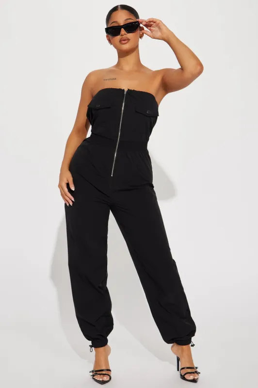 Searching For You Jumpsuit - Black sold by Fashion Nova