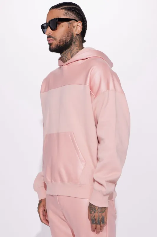 Tyson Waxed Panel Hoodie - Mauve sold by Fashion Nova
