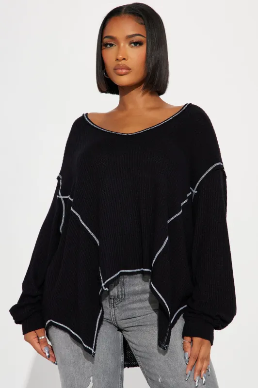 Aubrey Cozy Top - Black sold by Fashion Nova