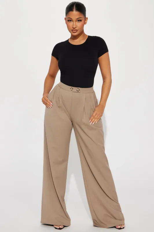 Adore You Wide Leg Pant - Taupe sold by Fashion Nova
