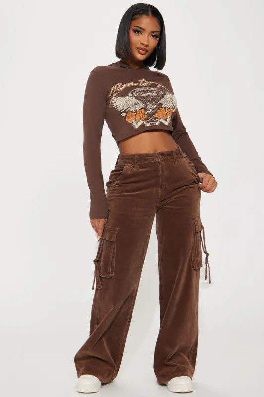 Wholesome Days Corduroy Cargo Pant - Chocolate sold by Fashion Nova