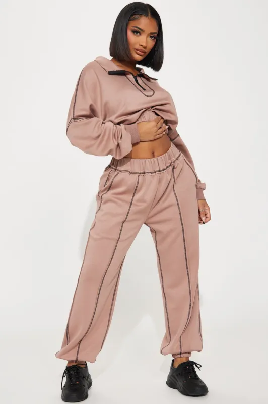 Greer Jogger Set - Mocha made by Fashion Nova