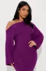 Ronnie Ribbed Maxi Dress - Plum sold by Fashion Nova