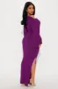 Ronnie Ribbed Maxi Dress - Plum sold by Fashion Nova