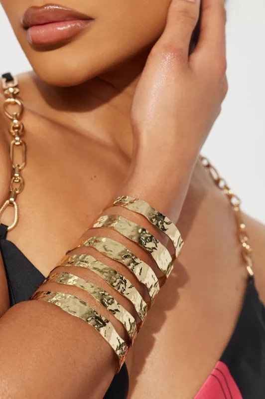 Tulum Beaches Cuff - Gold made by Fashion Nova