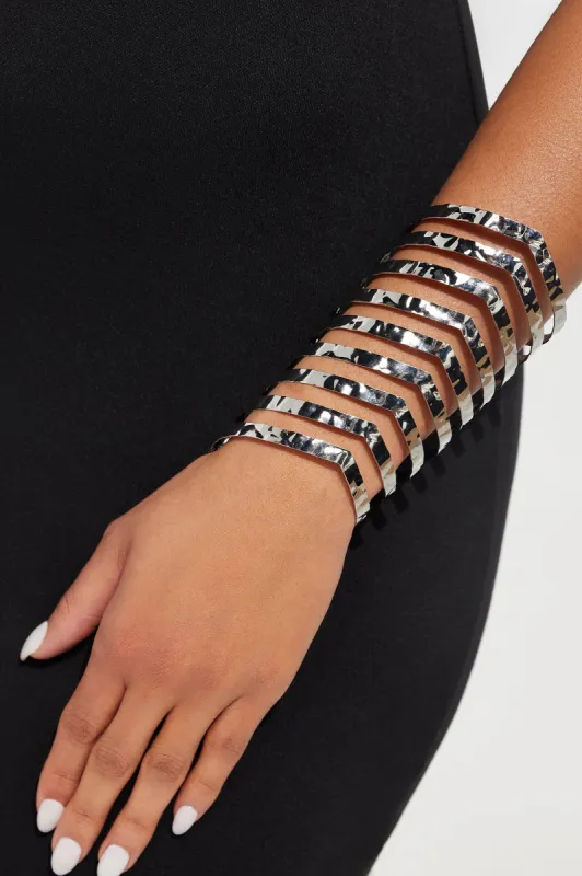 Beachy Waves Cuff  - Silver made by Fashion Nova