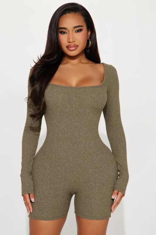 Alexy Romper - Olive sold by Fashion Nova