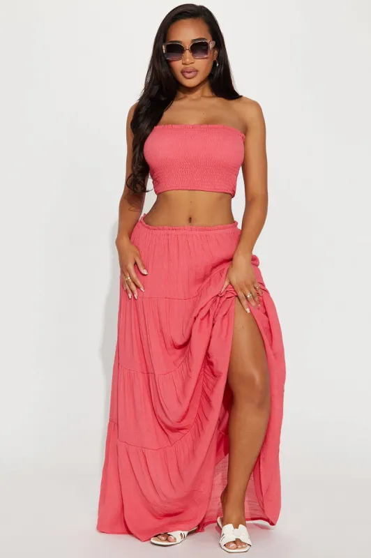 Lost In Paradise Skirt Set - Orange sold by Fashion Nova
