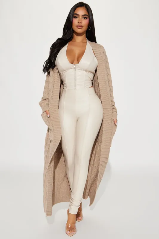 Every Day Strut Cardigan Sweater - Oatmeal sold by Fashion Nova