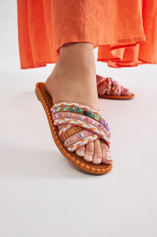 Cabo Weekend Sandals - Orange sold by Fashion Nova