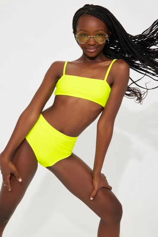Mini All Side Piece Bikini - Neon Yellow sold by Fashion Nova