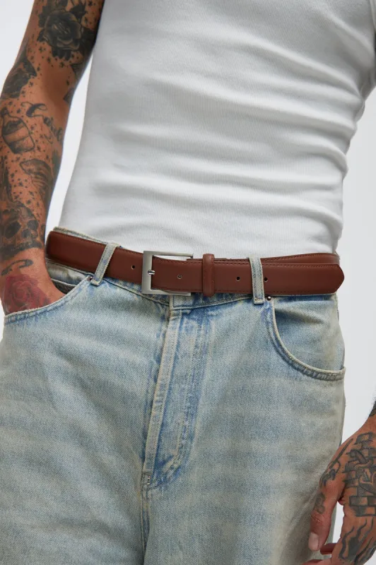 Stay Fly Faux Leather Belt - Tan sold by Fashion Nova