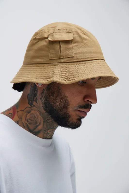 No Empty Pockets Bucket Hat - Tan sold by Fashion Nova