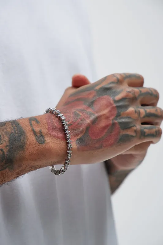 Declan Tennis Bracelet - Silver made by Fashion Nova