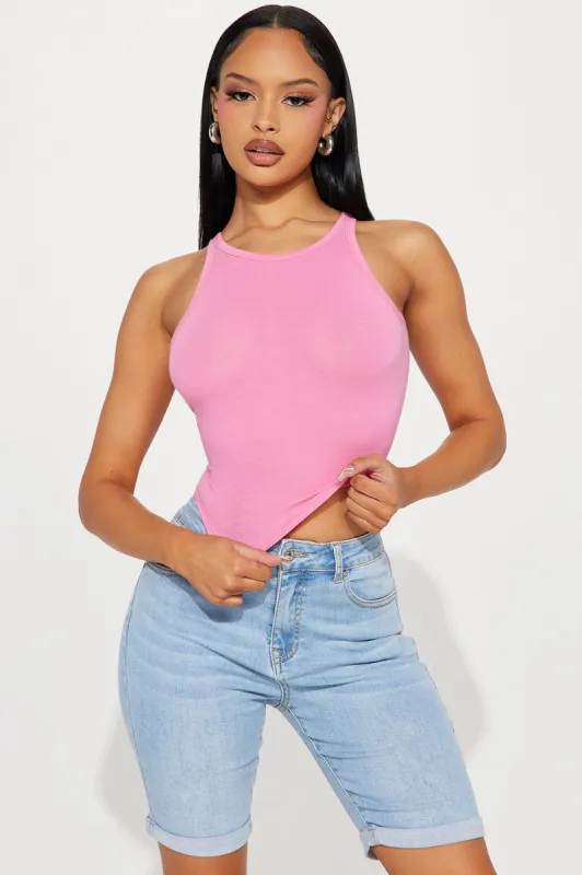 Kyla Crew Neck Tee - Pink sold by Fashion Nova