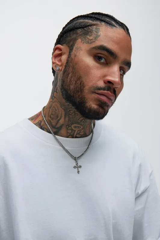 Uriel Tennis Chain Necklace - Silver sold by Fashion Nova