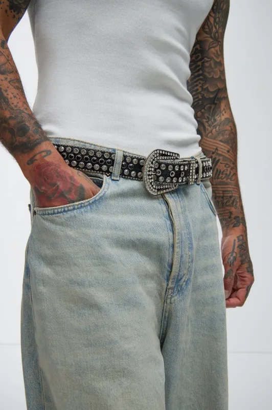 Last Rodeo Studded Belt - Black sold by Fashion Nova