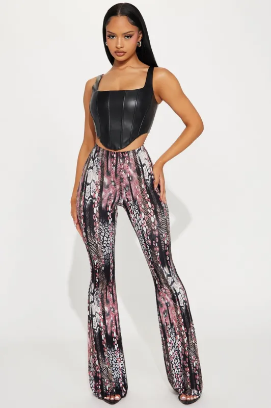 Serendipity Flare Pant - Black/combo sold by Fashion Nova