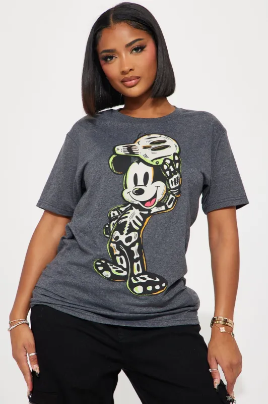 Spooky Mickey Graphic Tshirt - Charcoal sold by Fashion Nova