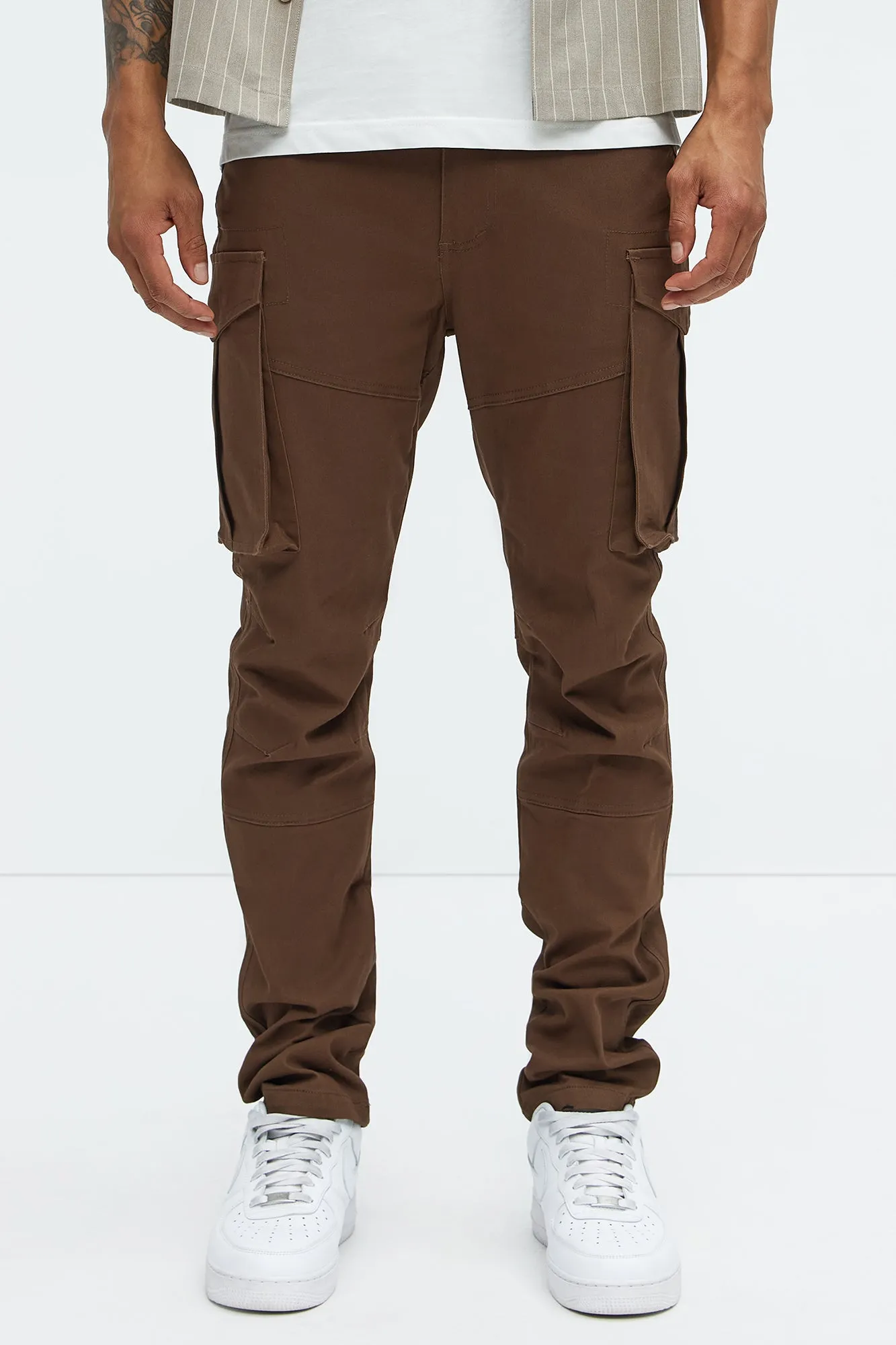 Summer Games Slim Cargo Pants - Brown sold by Fashion Nova product image thumbnail 2