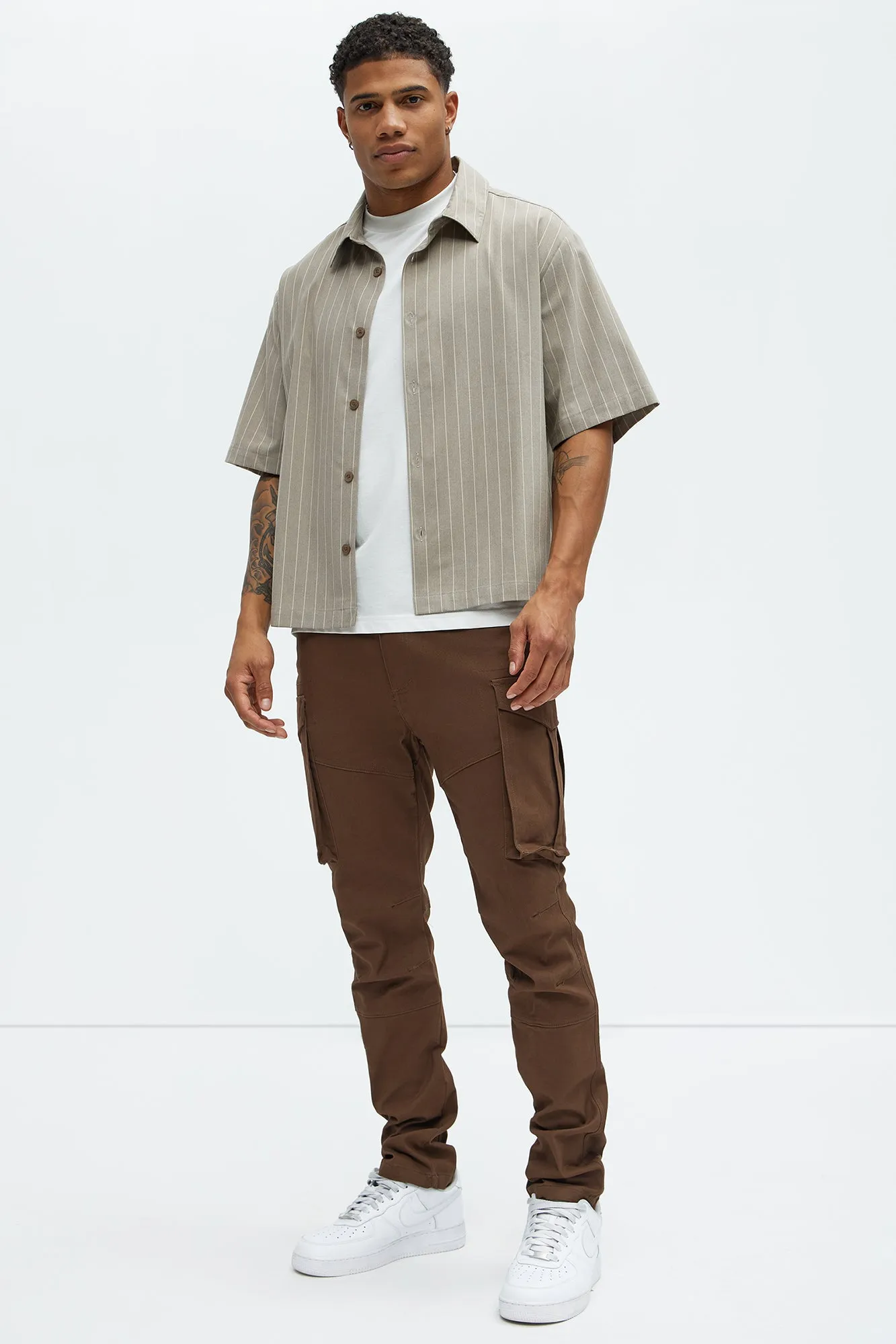 Summer Games Slim Cargo Pants - Brown sold by Fashion Nova product image thumbnail 3