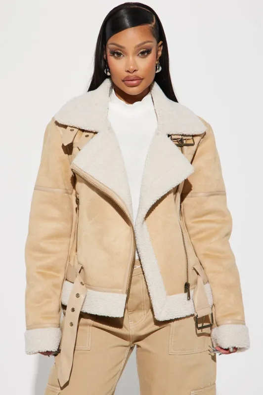 Raya Moto Jacket - Tan sold by Fashion Nova
