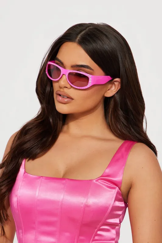 Exclusive To Me Sunglasses - Hot Pink sold by Fashion Nova