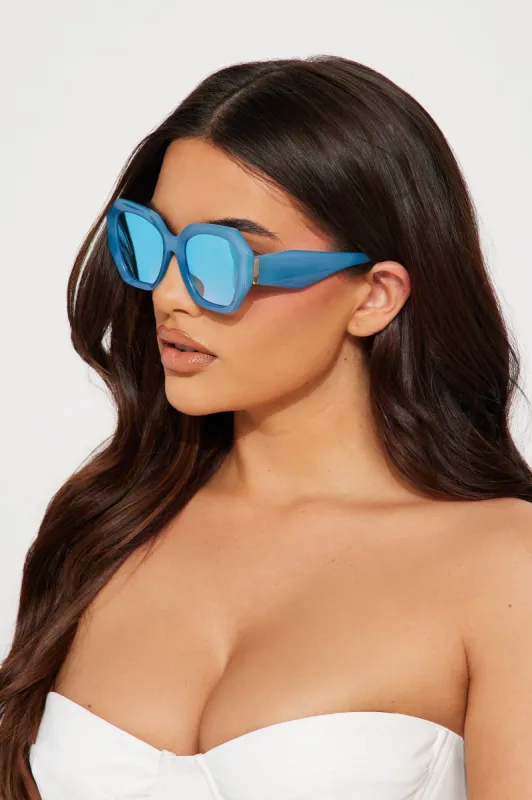 Another Fun Night Sunglasses - Blue sold by Fashion Nova