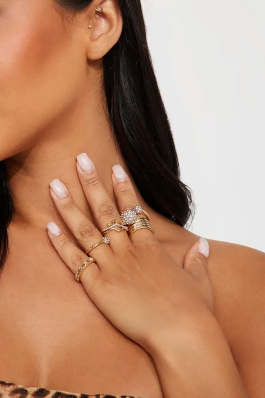 Change Is Good 5 Piece Ring Set - Gold sold by Fashion Nova