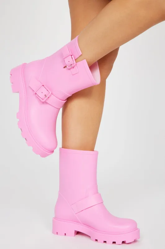 Keep Trying Booties - Pink sold by Fashion Nova