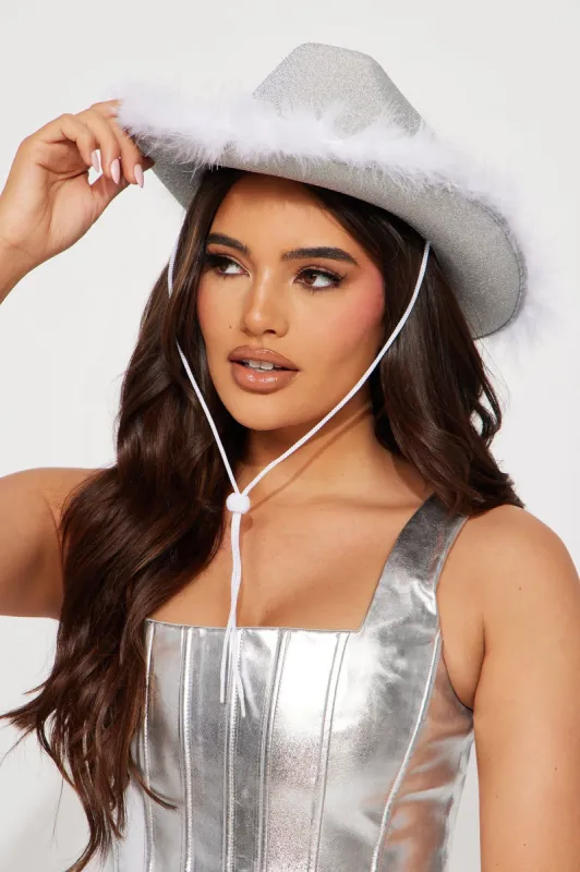 Fun and Flirty Cowboy Hat - Silver sold by Fashion Nova
