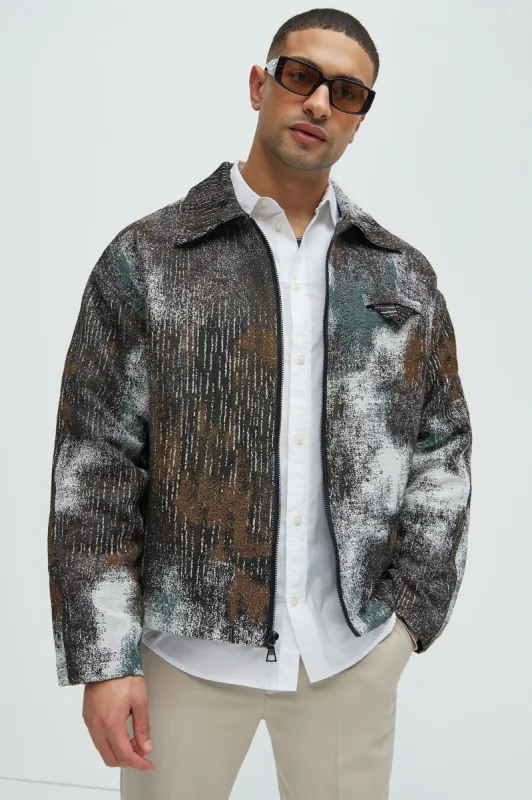 Galaxy Tapestry Jacket - Brown/combo sold by Fashion Nova