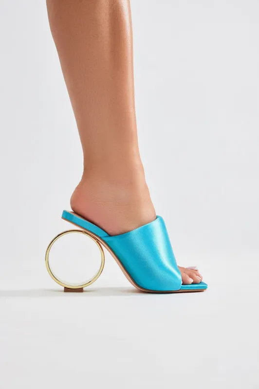 Feelin' Popular Heeled Sandals - Turquoise sold by Fashion Nova