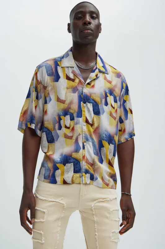 Fossdale Cubism Shirt - Multi Color sold by Fashion Nova