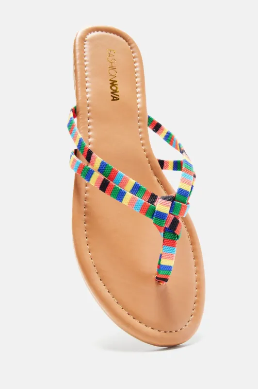 All Summer Long Flip Flops - Multi Color sold by Fashion Nova