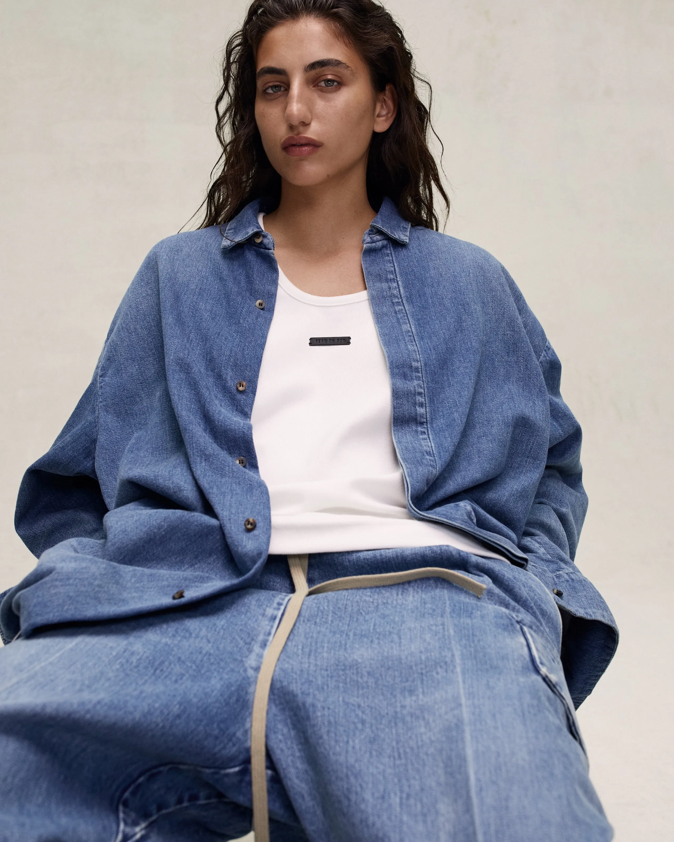 Vented Denim Shirt sold by Fear of God product image thumbnail 4