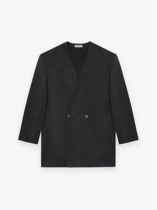 Brushed Wool Cashmere Lapelless Blazer sold by Fear of God