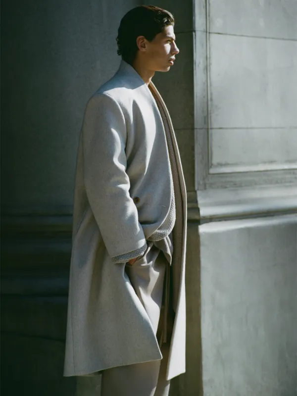 Military Wool Lapelless Coat sold by Fear of God