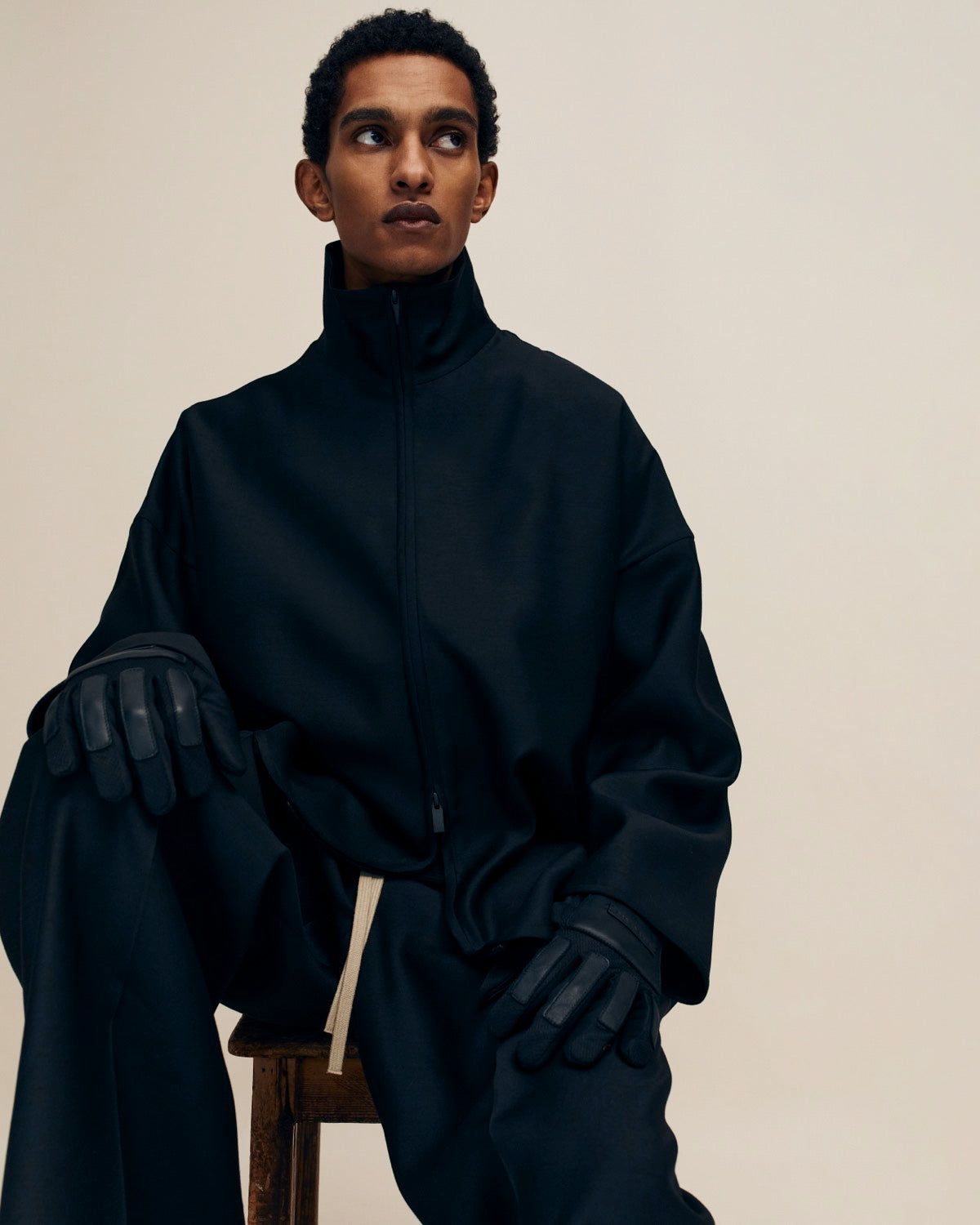 Wool Silk High Neck Jacket sold by Fear of God product image thumbnail 5