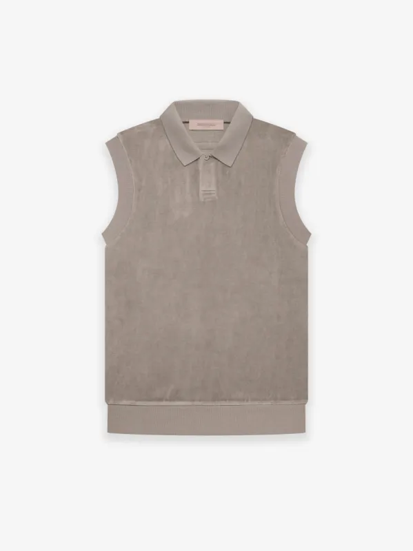 Womens Velour Sleeveless Polo made by Fear of God