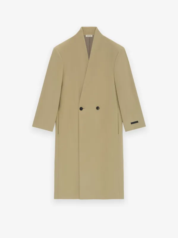 Melton Wool Lapelless Coat sold by Fear of God
