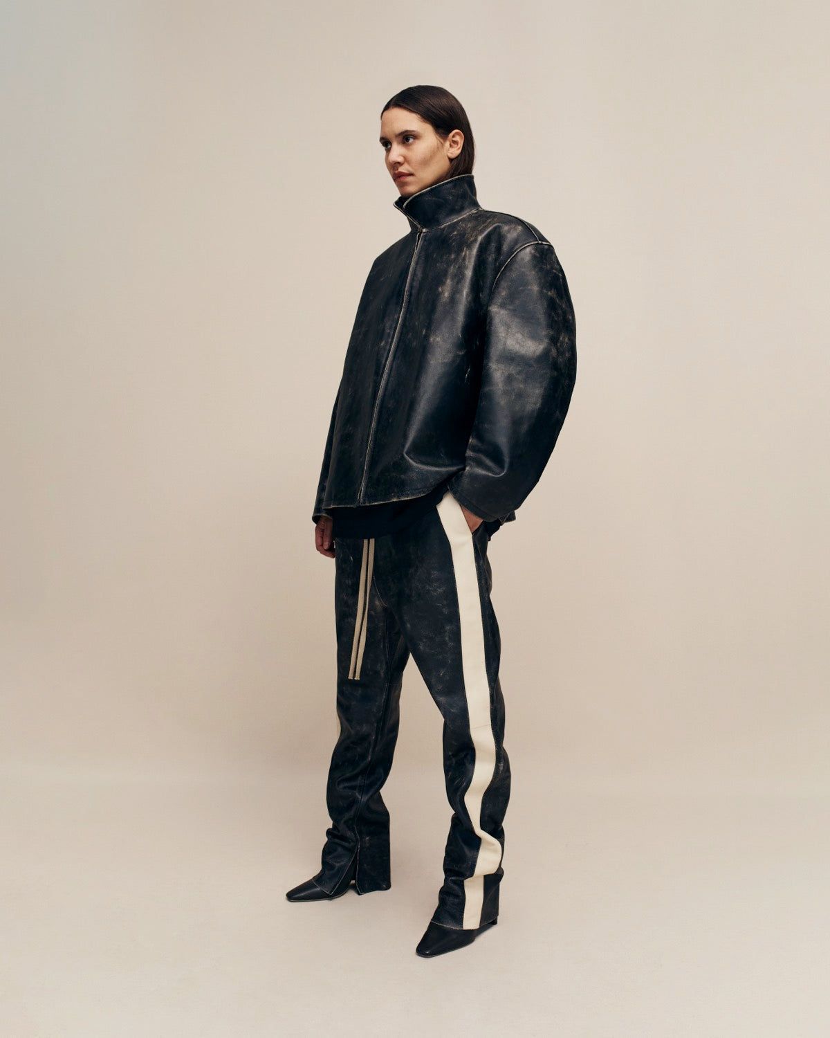 Vintage Leather Stripe Forum Pant sold by Fear of God product image thumbnail 5