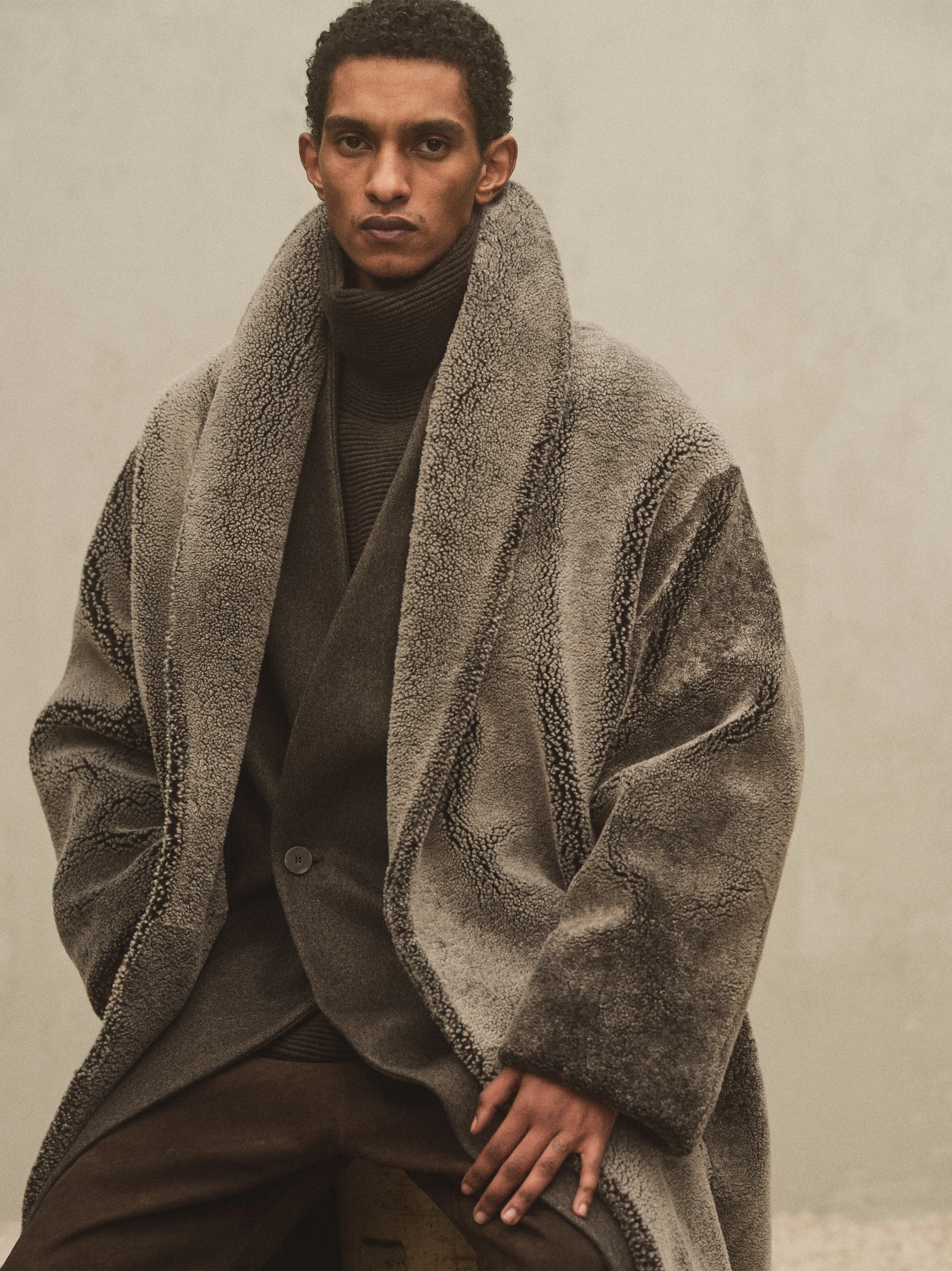 Shearling Shawl Collar Jacket sold by Fear of God