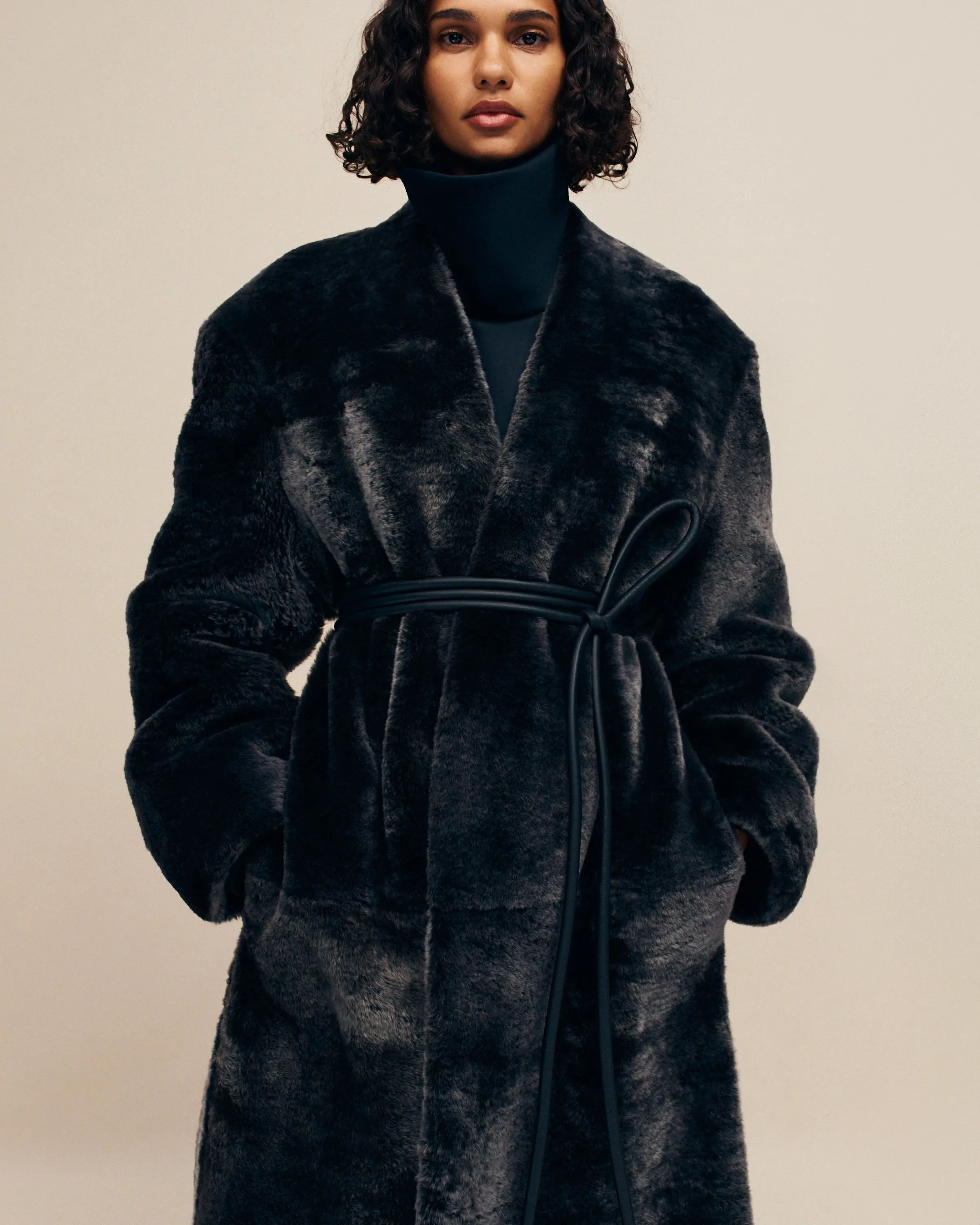 Shearling Lapelless Overcoat sold by Fear of God product image thumbnail 5