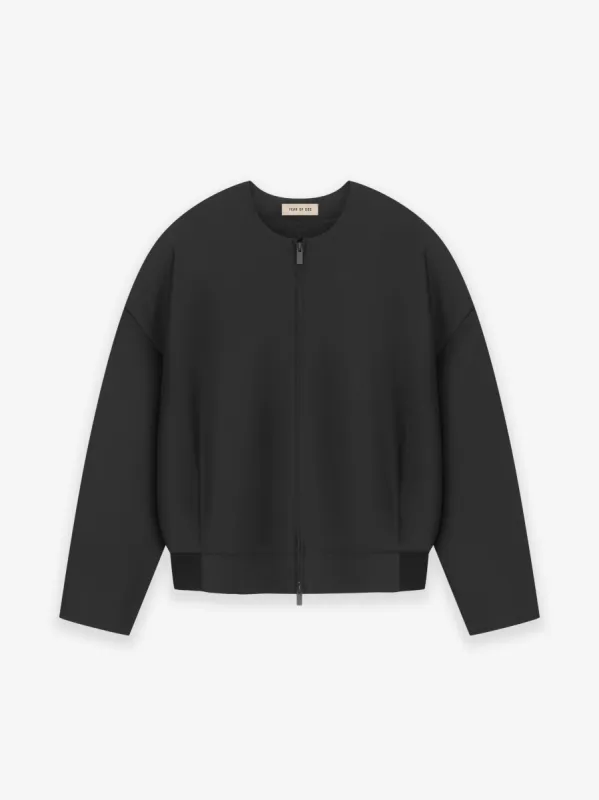 Wool Silk Collarless Jacket sold by Fear of God