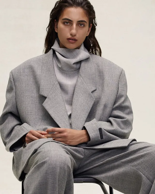 Wool Canvas Cropped Relaxed Blazer sold by Fear of God