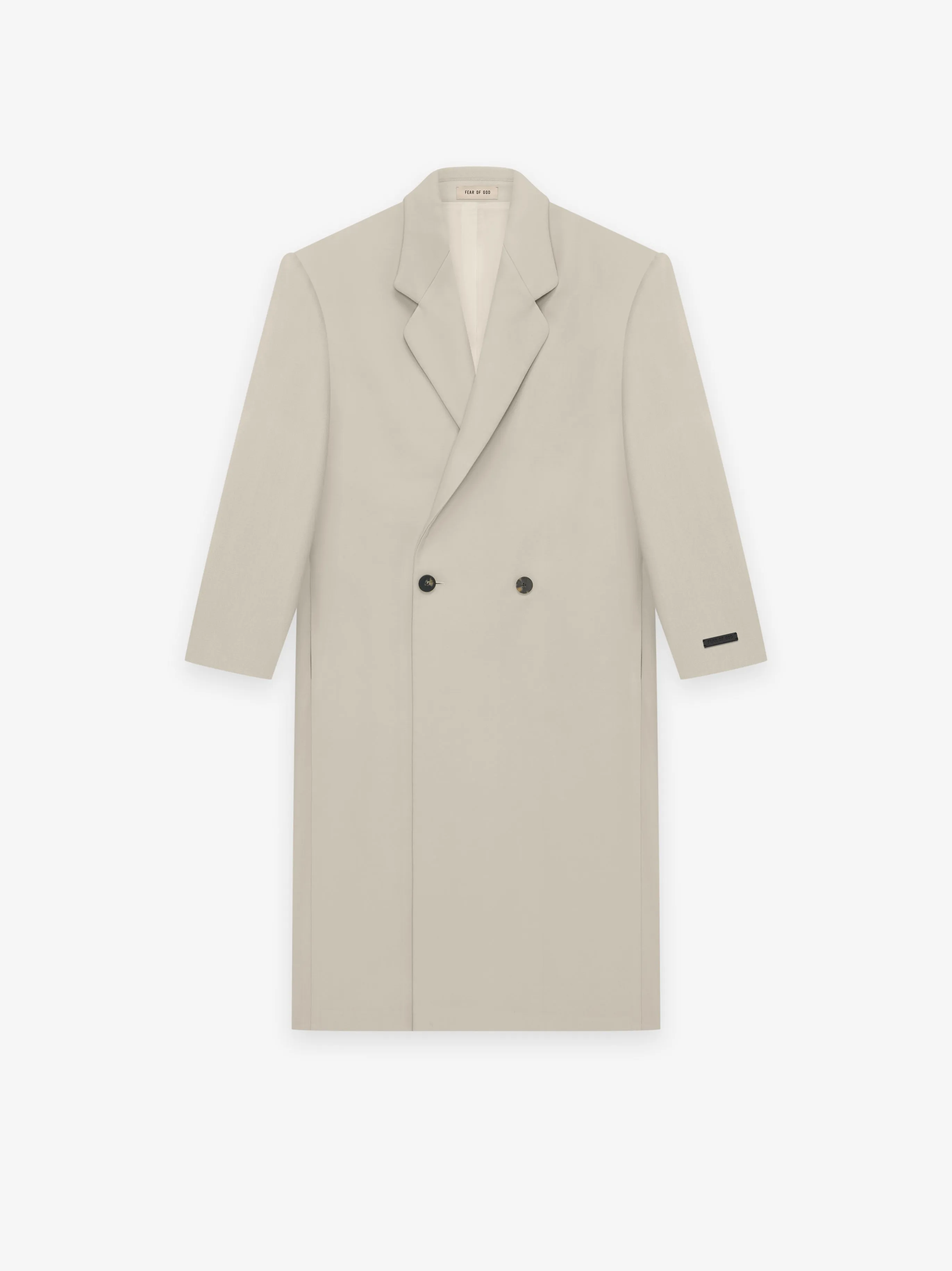 Wool Gabardine Double Breasted Overcoat sold by Fear of God