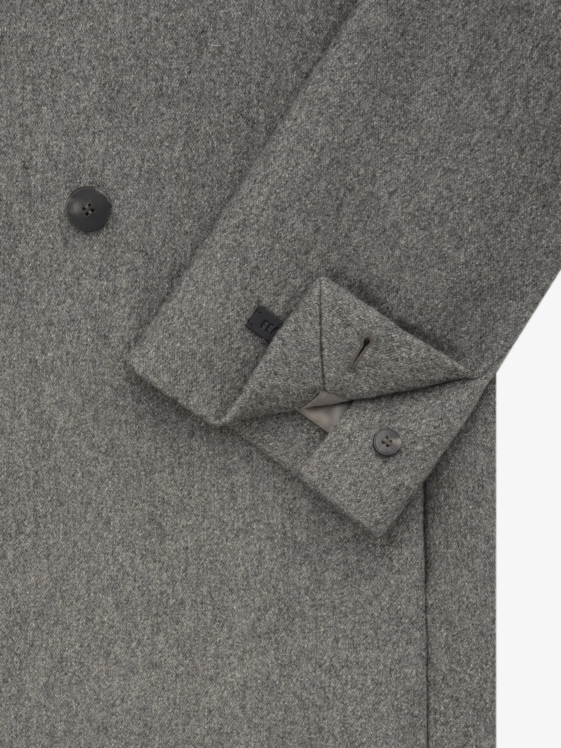 Melange Wool Double Breasted Lapelless Blazer sold by Fear of God product image thumbnail 3